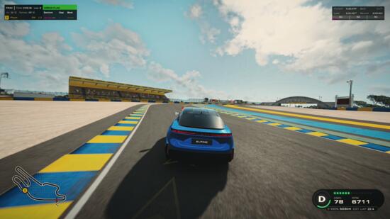 Von Le Mans bis Assetto Corsa: Pierre Gasly testet das Alpine Active Torque Vectoring am Steuer der A390 GTS